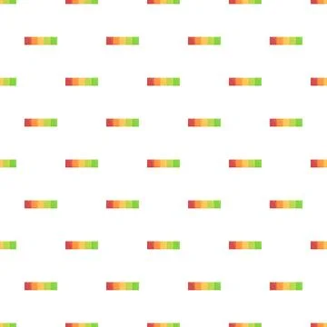Seamless pattern with colorful progress bar elements on white イラスト素材