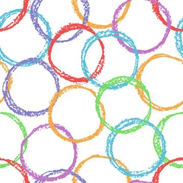 Seamless pattern with colorful round forms Illustrazione stock