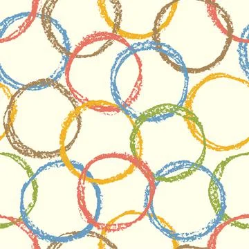 Seamless pattern with colorful round forms. Stock Illustration