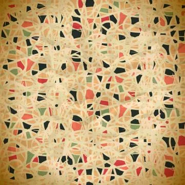 Seamless pattern of colorful shards on the old faded paper Illustrazione stock