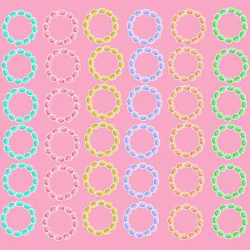 Seamless pattern with colorful small stone circles Stock Illustration
