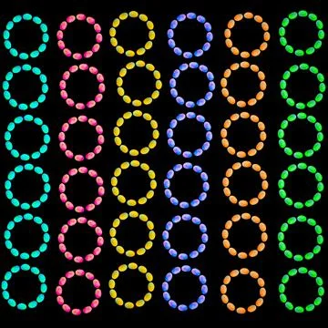 Seamless pattern with colorful small stone circles Stock-Illustration