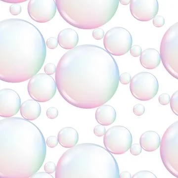 Seamless pattern colorful soap bubble background Stock Illustration