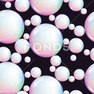 Seamless pattern colorful soap bubble background 스톡 일러스트
