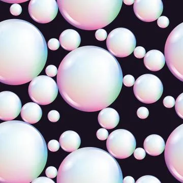 Seamless pattern colorful soap bubble background Stock Illustration