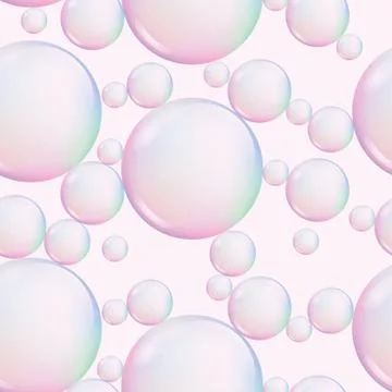 Seamless pattern colorful soap bubble background Illustrazione stock