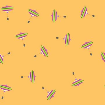 Seamless pattern colorful spinning top cartoon vector 스톡 일러스트