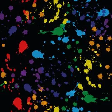 Seamless pattern colorful splash of color Stock Illustration
