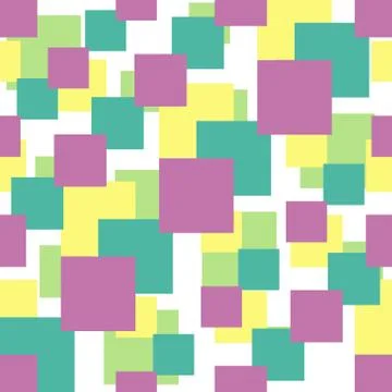 Seamless pattern with colorful squares Stock Illustration