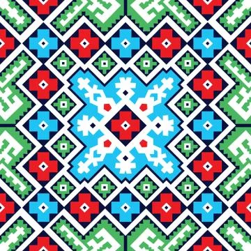 Seamless pattern with colorful squares Stock Illustration