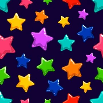 Seamless pattern with colorful  star Stock Illustration