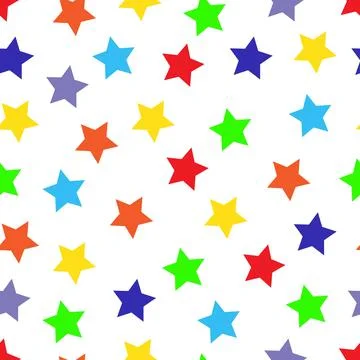Seamless pattern with colorful stars. Vector illustration. Stock-Illustration