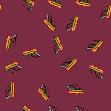Seamless pattern Colorful toy blaster for active laser game Stock Illustration