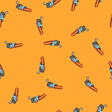 Seamless pattern Colorful toy foam dart blaster design Illustrazione stock