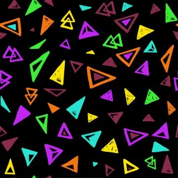 Seamless pattern with colorful triangles Stock Illustration