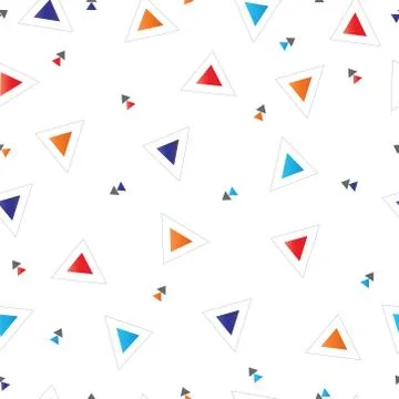 Seamless pattern with colorful triangles vector 库存插图