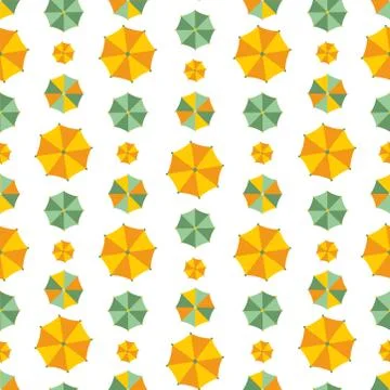 Seamless pattern with colorful umbrellas Stock Illustration
