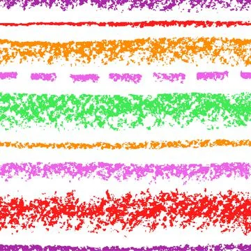 Seamless pattern with colorful wax crayon strokes. Hand drawn Stock Illustration