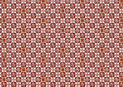 A seamless pattern coloring featuring star burst floral vector shapes Stock Illustration