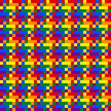 Seamless pattern in colors LGBT rainbow flag Illustrazione stock