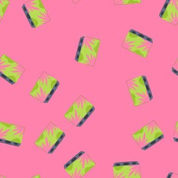 Seamless pattern colour pencil holder cartoon vector Stock Illustration