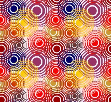 Seamless pattern with coloured circles. Stock Illustration