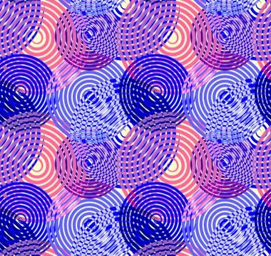 Seamless pattern with coloured circles. Ilustración de archivo
