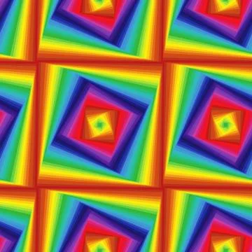 Seamless pattern with colourful quadratic forms Stock Illustration