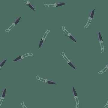 Seamless pattern combat military knife cartoon vector Stock Illustration