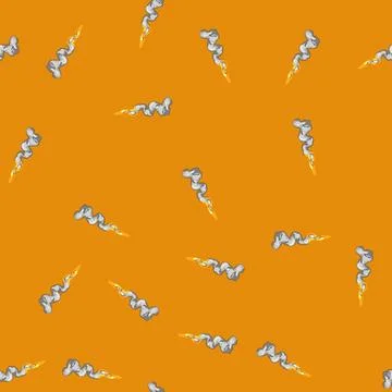 Seamless pattern combustion rocket fire trail cartoon vector 库存插图
