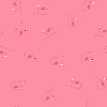 Seamless pattern comedy worm cartoon cartoon vector Stock Illustration
