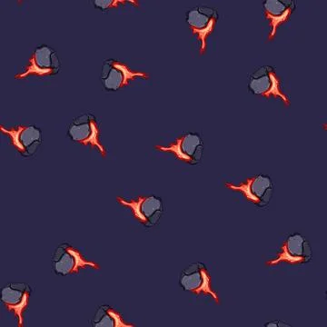 Seamless pattern comet falling meteor cartoon vector Stock-Illustration
