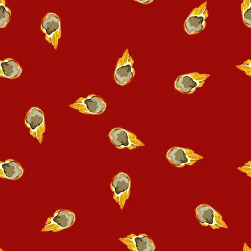 Seamless pattern comet meteor cartoon vector Illustrazione stock