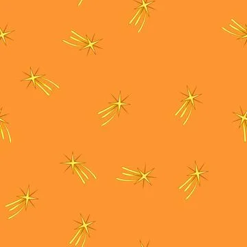 Seamless pattern comet star shoot cartoon vector Illustrazione stock