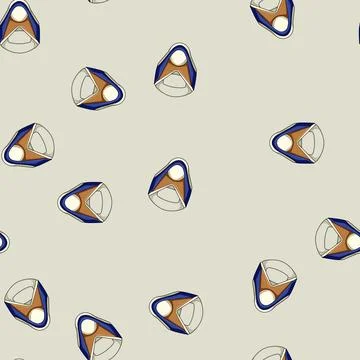 Seamless pattern comfort cervical neck collar cartoon vector 库存插图