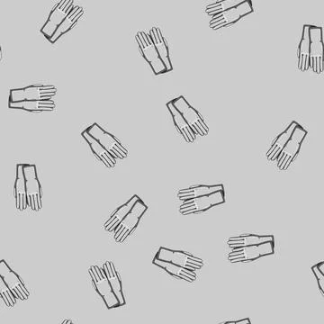 Seamless pattern comfort leather gloves cartoon vector Stockillustratie
