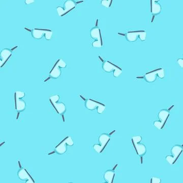 Seamless pattern comfort safety glasses medical cartoon vector Stock Illustration