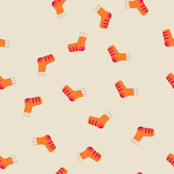 Seamless pattern comfort socks heated cartoon vector 스톡 일러스트