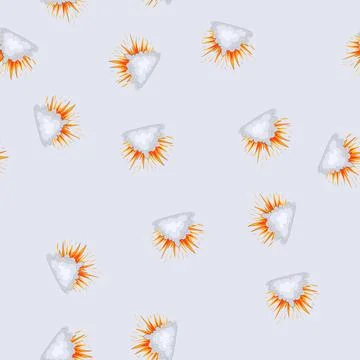 Seamless pattern comic explosion effect cartoon vector Stock Illustration