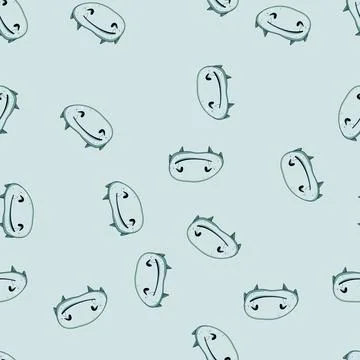 Seamless pattern comic monster character cartoon vector Stock Illustration