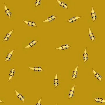 Seamless pattern comic pasta character cartoon vector Stock Illustration