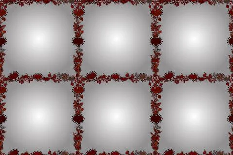 Seamless pattern. Comic style doodle frame consists of red, white and black bord 스톡 일러스트