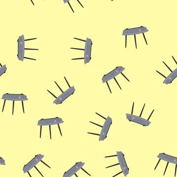 Seamless pattern communication dsl modem cartoon vector Illustrazione stock