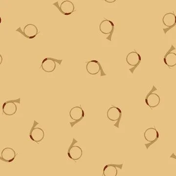 Seamless pattern communication post horn cartoon vector Illustrazione stock