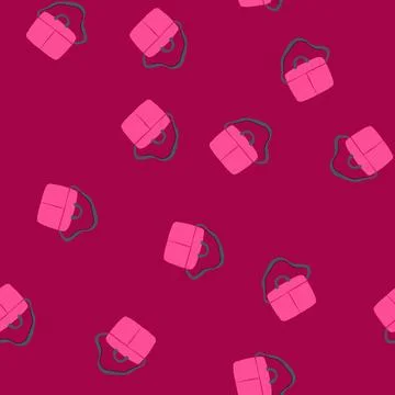 Seamless pattern commuter messenger bag cartoon vector Stock-Illustration