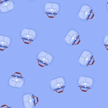 Seamless pattern compact carry on bag cartoon vector 库存插图