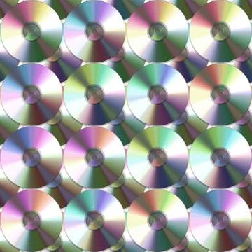 Seamless  pattern with compact discs Stock Illustration