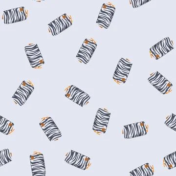 Seamless pattern compact makeup bag cartoon vector Illustrazione stock