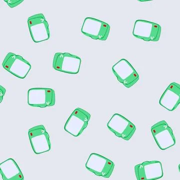Seamless pattern compact packing cube cartoon vector Stock Illustration
