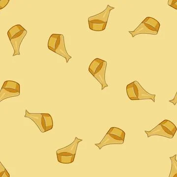 Seamless pattern compact sauce dipping bowl cartoon vector イラスト素材